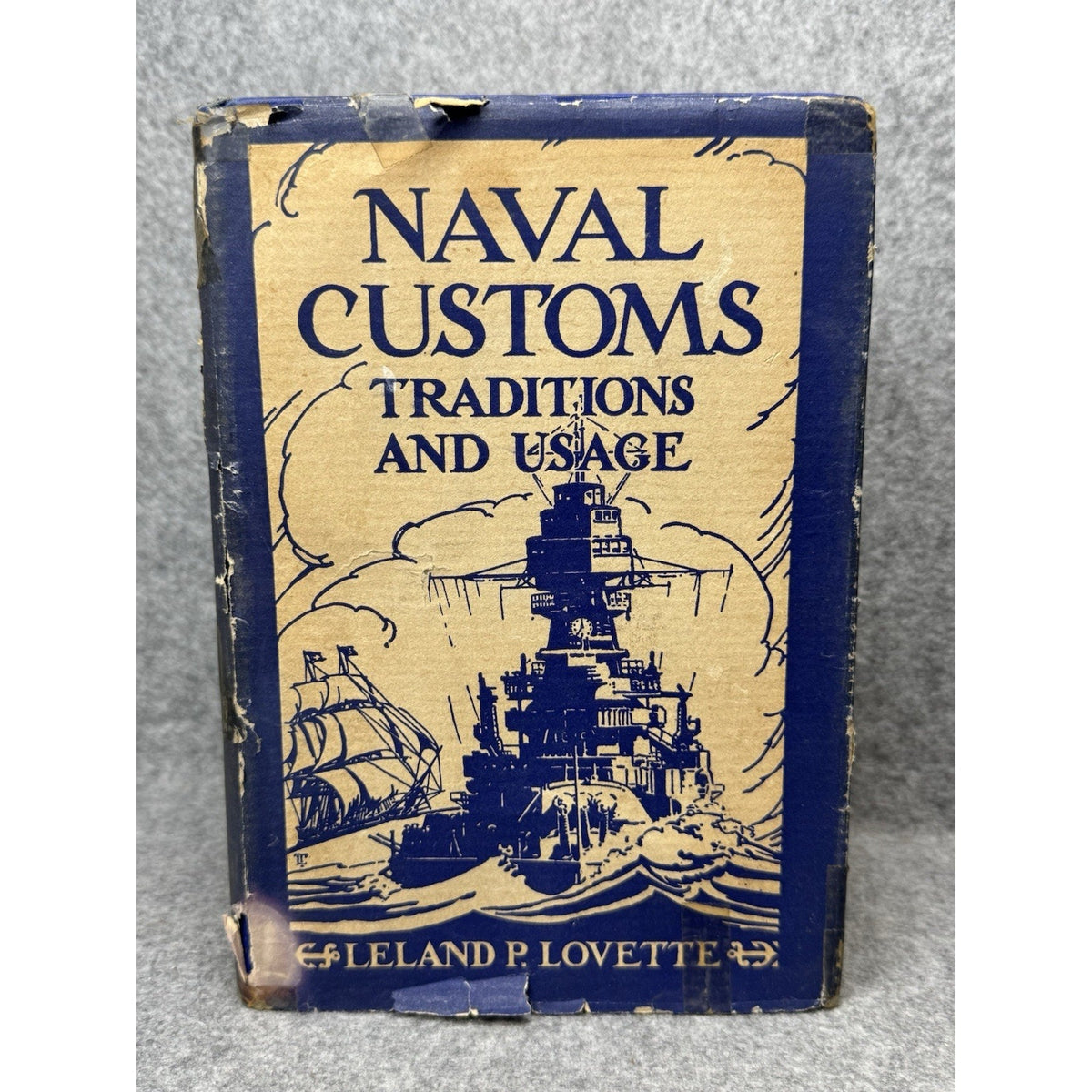 1934 Naval Customs Traditions Usage Leland Lovette US Navy 2nd Printing DJ