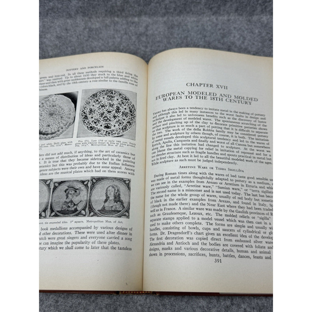 1944 The Book of Pottery and Porcelain Warren E Cox 2 Volumes HC Dust Jackets