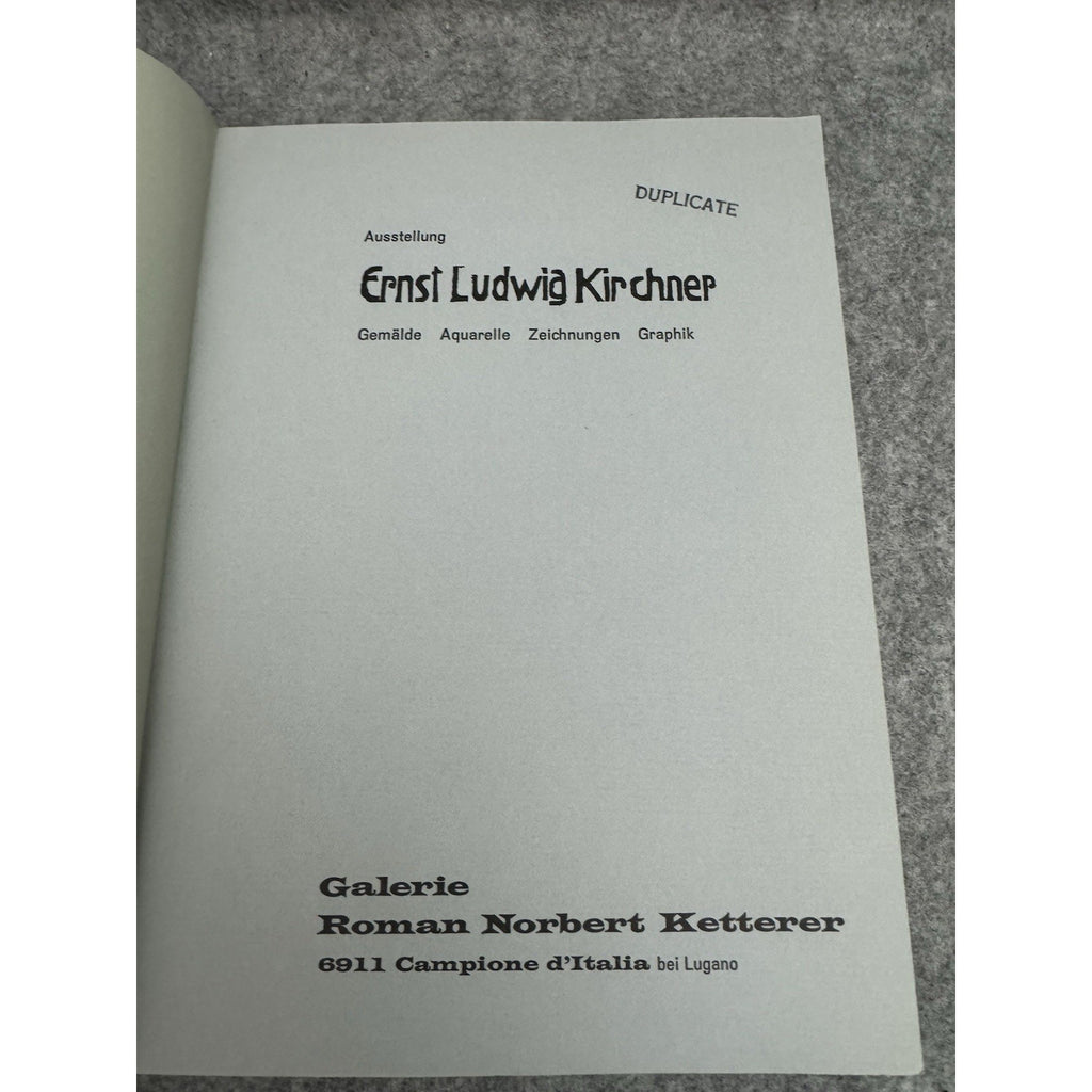Ernst Ludwig Kirchner Exhibition Catalog Roman Norbert Ketterer Art PB