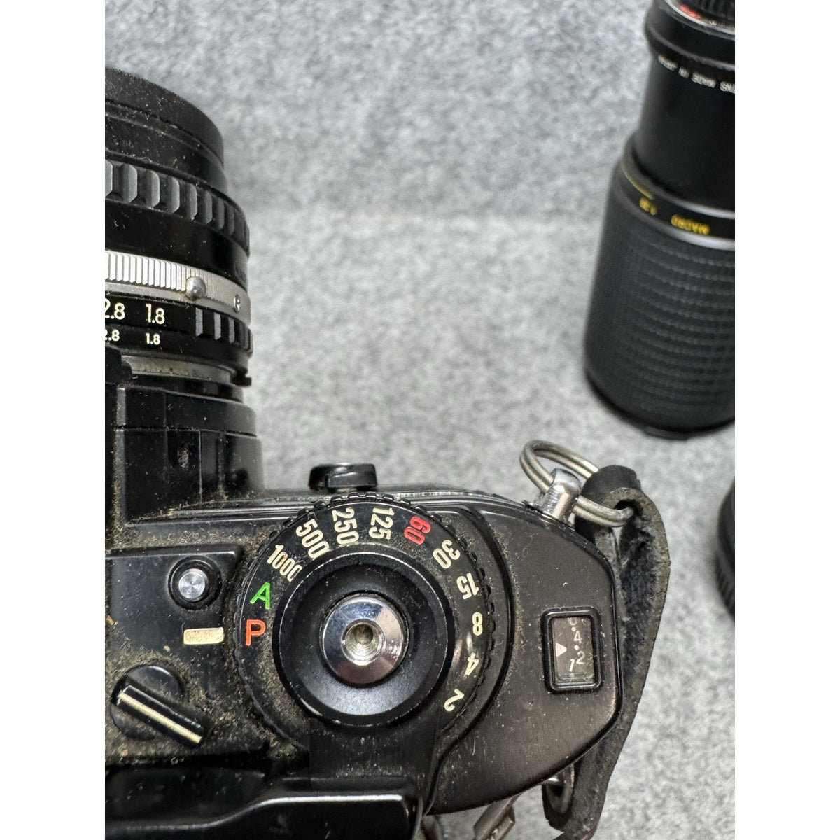 Nikon FG 35mm Camera Lot Series E 50mm 1.8 Quantaray 80-200 SB-15 Untested