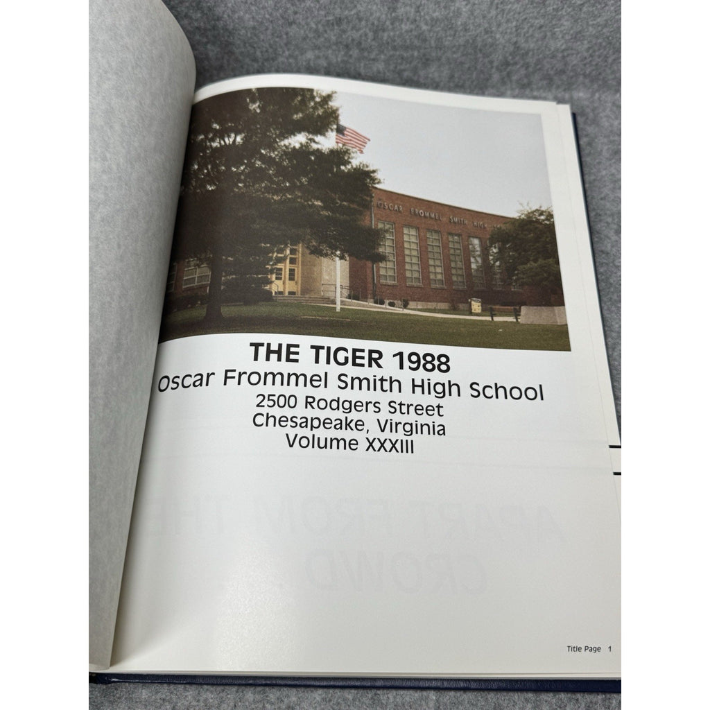 1988 Oscar F Smith High School Yearbook The Tiger Chesapeake Virginia VA