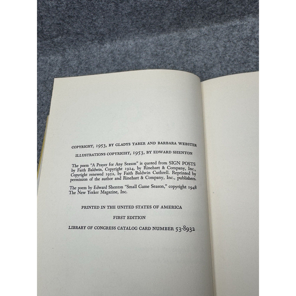 1953 Stillmeadow and Sugarbridge Gladys Taber 1st Edition HC Dust Jacket