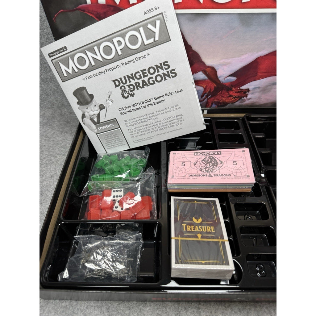 Monopoly Dungeons & Dragons 2021 USAopoly Board Game D&D Like New