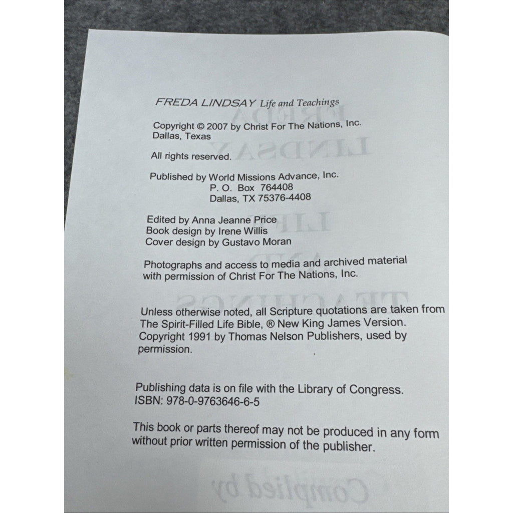 Freda Lindsay Life & Teachings