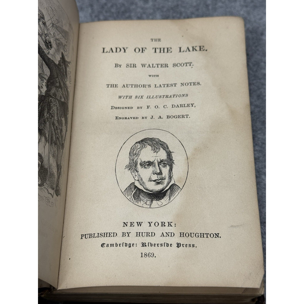 1869 The Lady of the Lake Sir Walter Scott Illustrated FOC Darley Antique