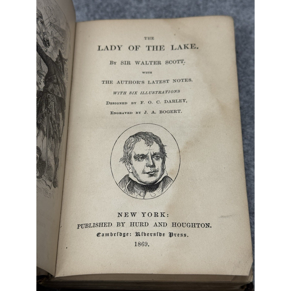 1869 The Lady of the Lake Sir Walter Scott Illustrated FOC Darley Antique