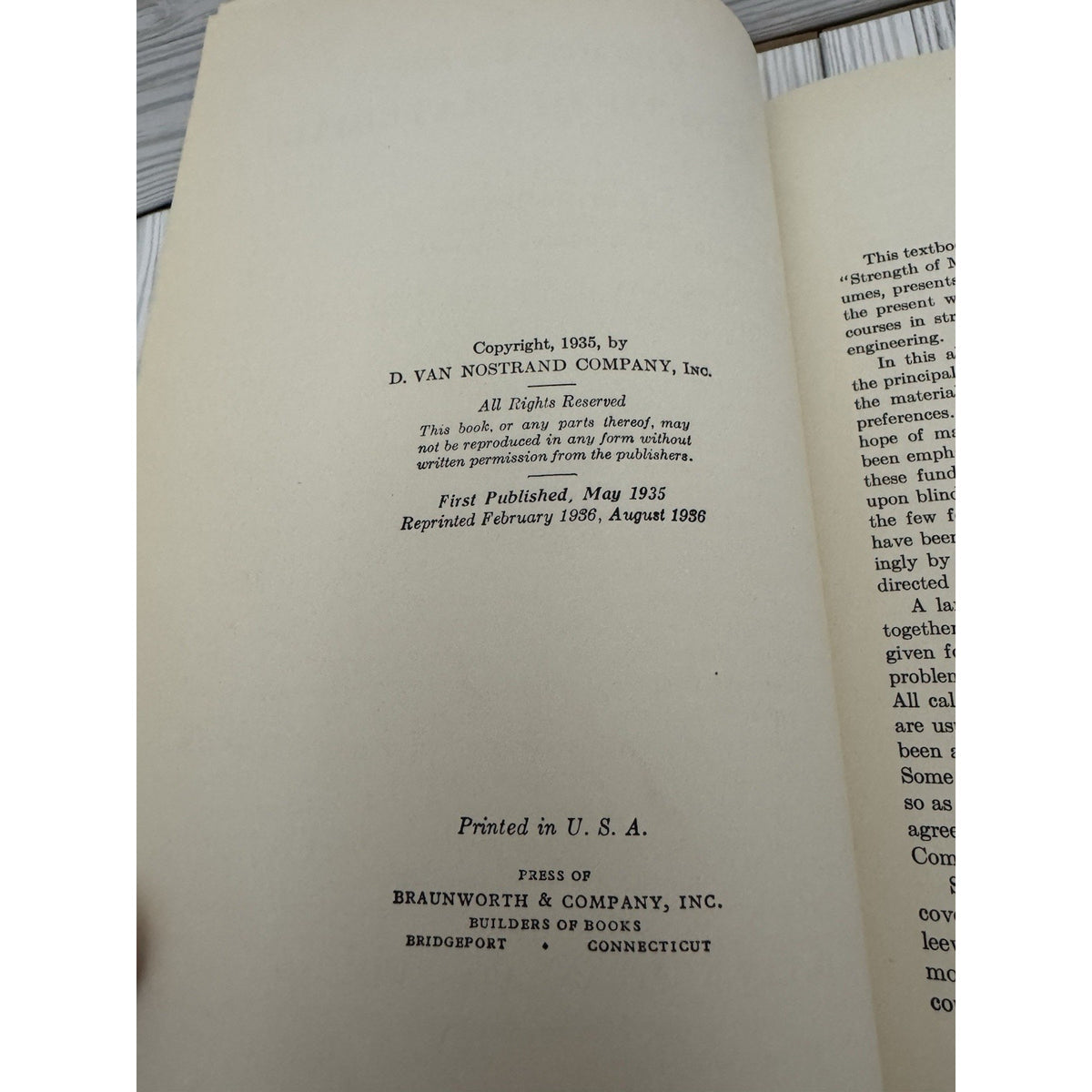 Elements of Strength of Materials Timoshenko 1935 3rd Printing Van Nostrand