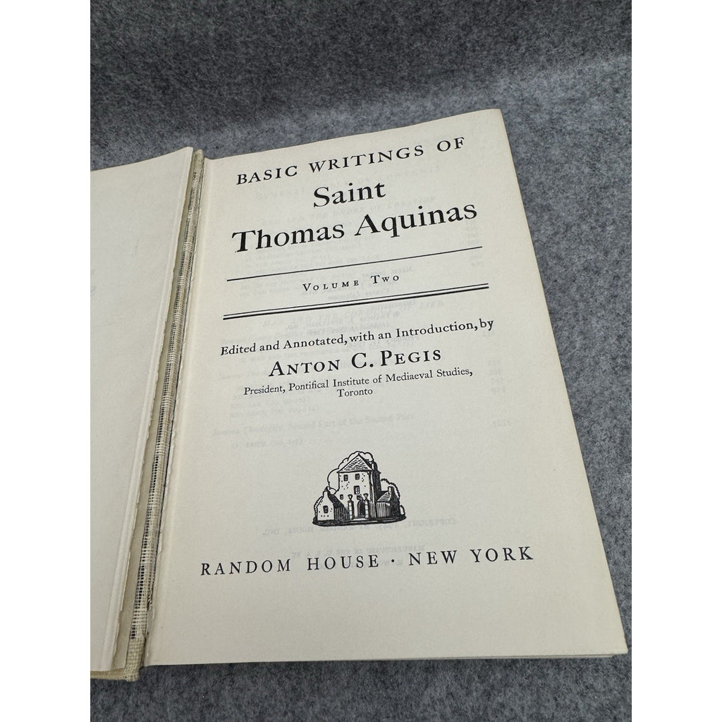 1945 Basic Writings of Saint Thomas Aquinas Vol 2 HC Random House