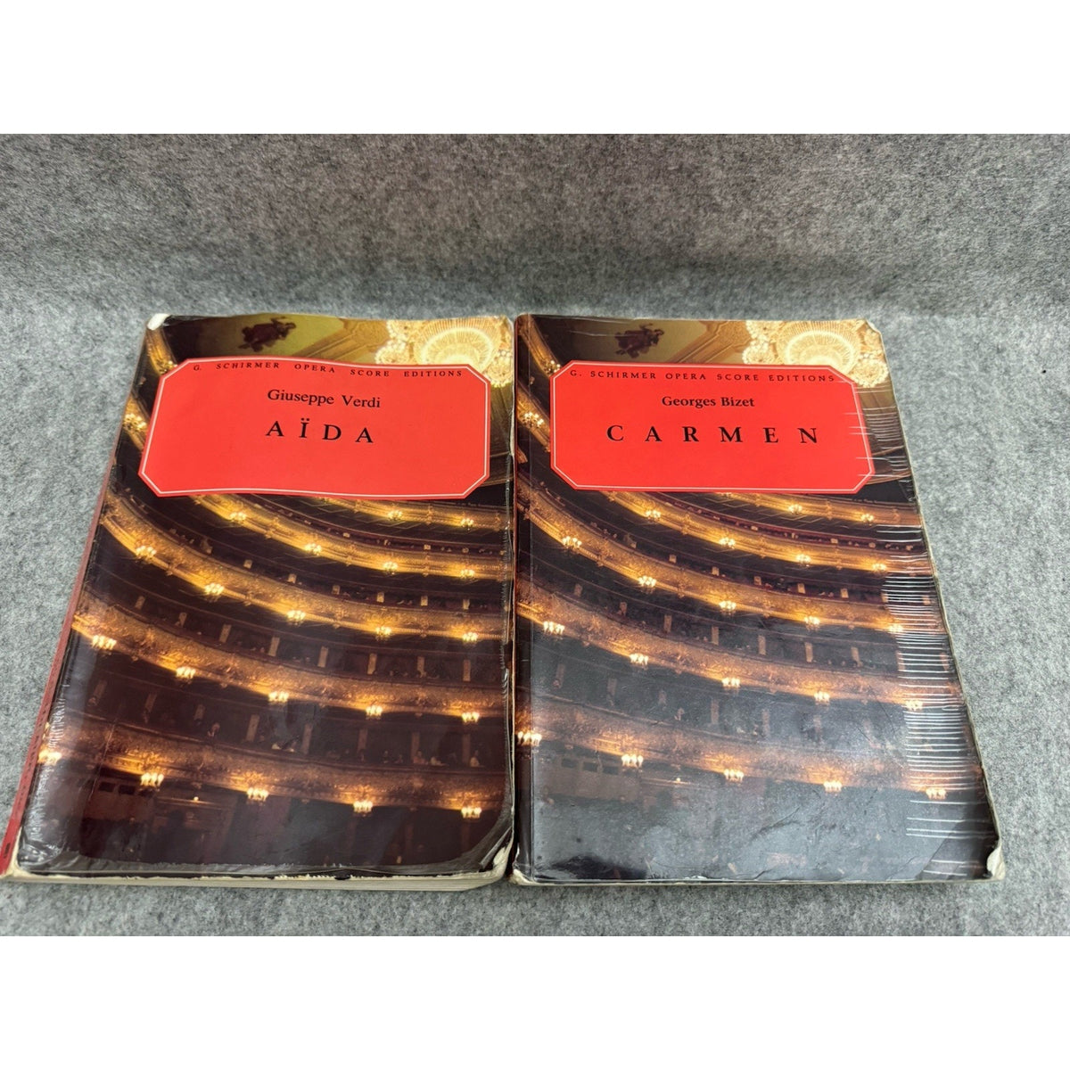 G. Schirmer Opera Score Editions, Giuseppe Verdi, Aida And Rigoletto Lot (2)
