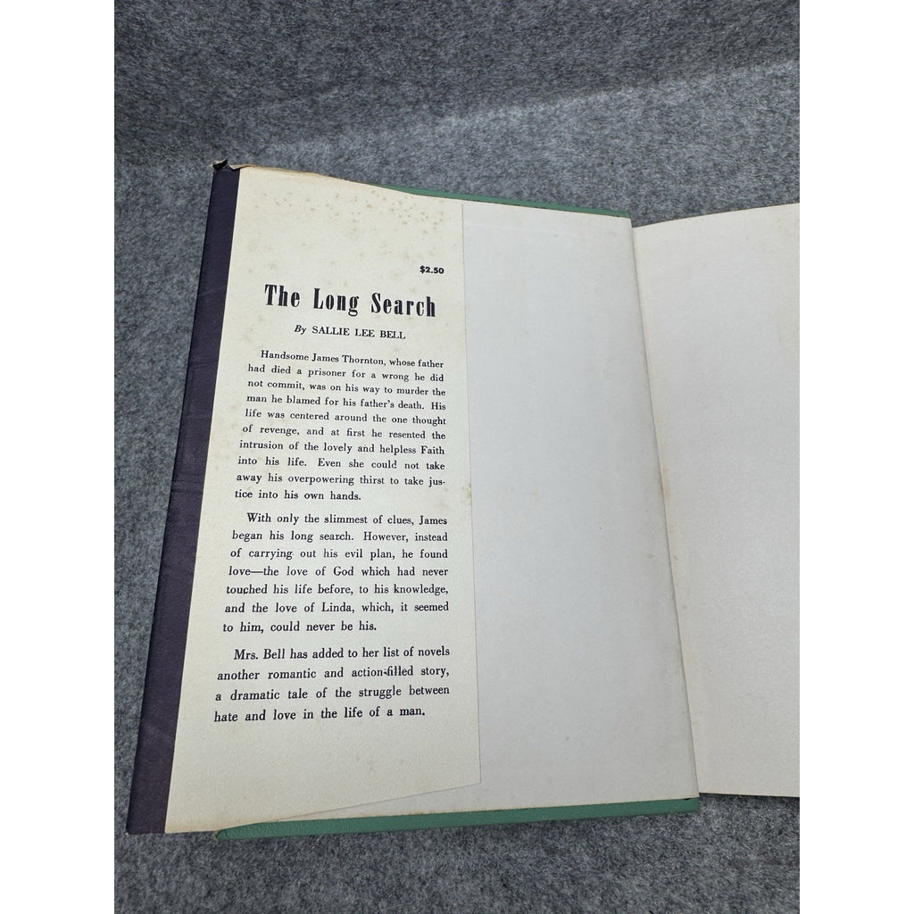 1958 The Long Search Sallie Lee Bell First Edition HC DJ Zondervan