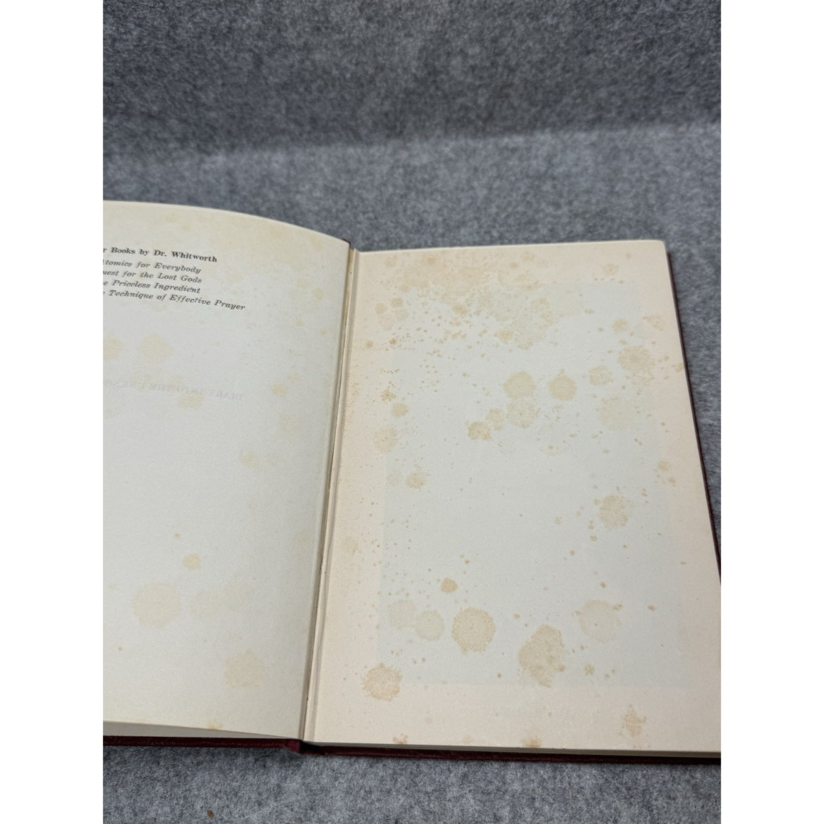 Diary Into the Unknown Whitworth 1961 1st Ed ESP Telepathy Paranormal HC