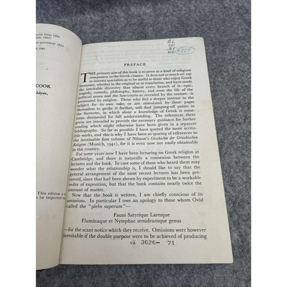 Greeks and Their Gods by William C. Guthrie 1961 Hardback