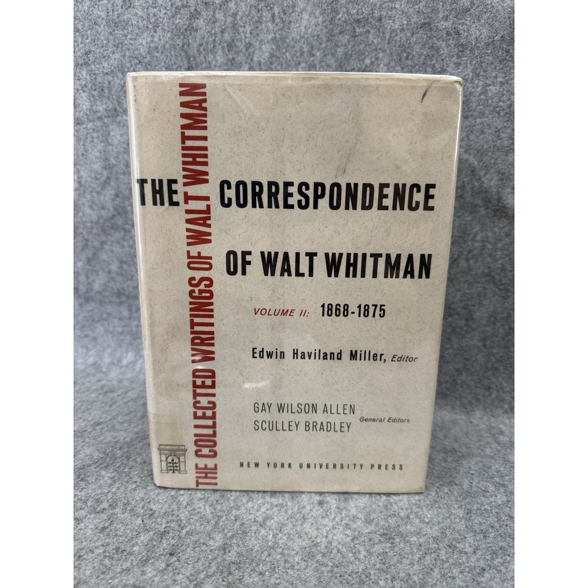 Walt Whitman Correspondence Vol II 1868-1875 HC DJ 1961 NYU Press