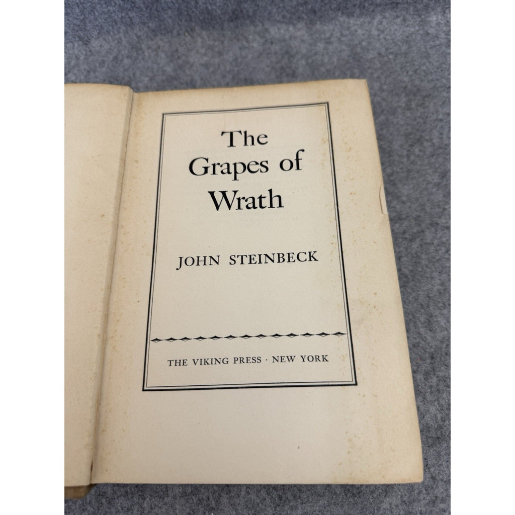 1939 The Grapes of Wrath John Steinbeck 7th Printing Viking Press HC
