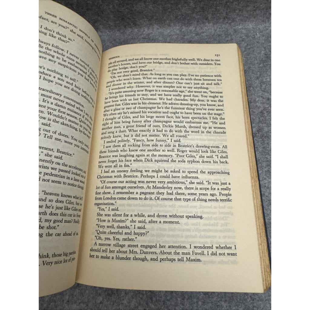 Daphne du Maurier 3 Novels of Cornwall HC Rebecca Frenchmans Creek Jamaica Inn