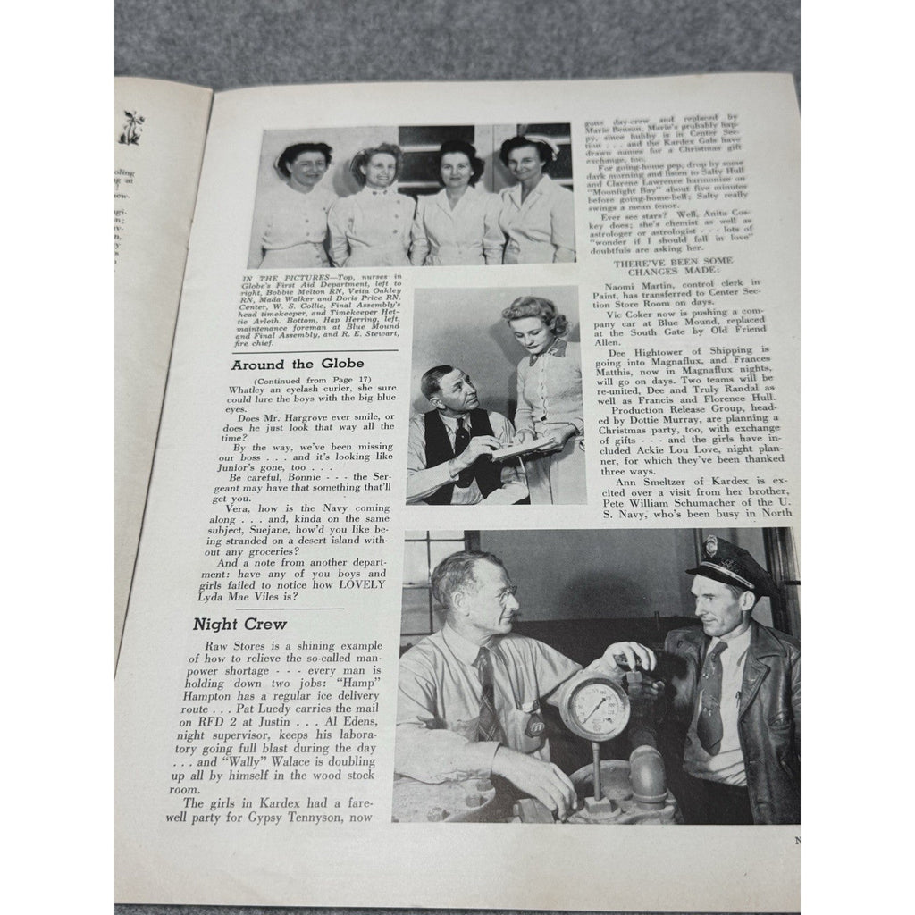 1943 Globe Beam December WWII Aircraft Magazine AT-10 Christmas Fort Worth.