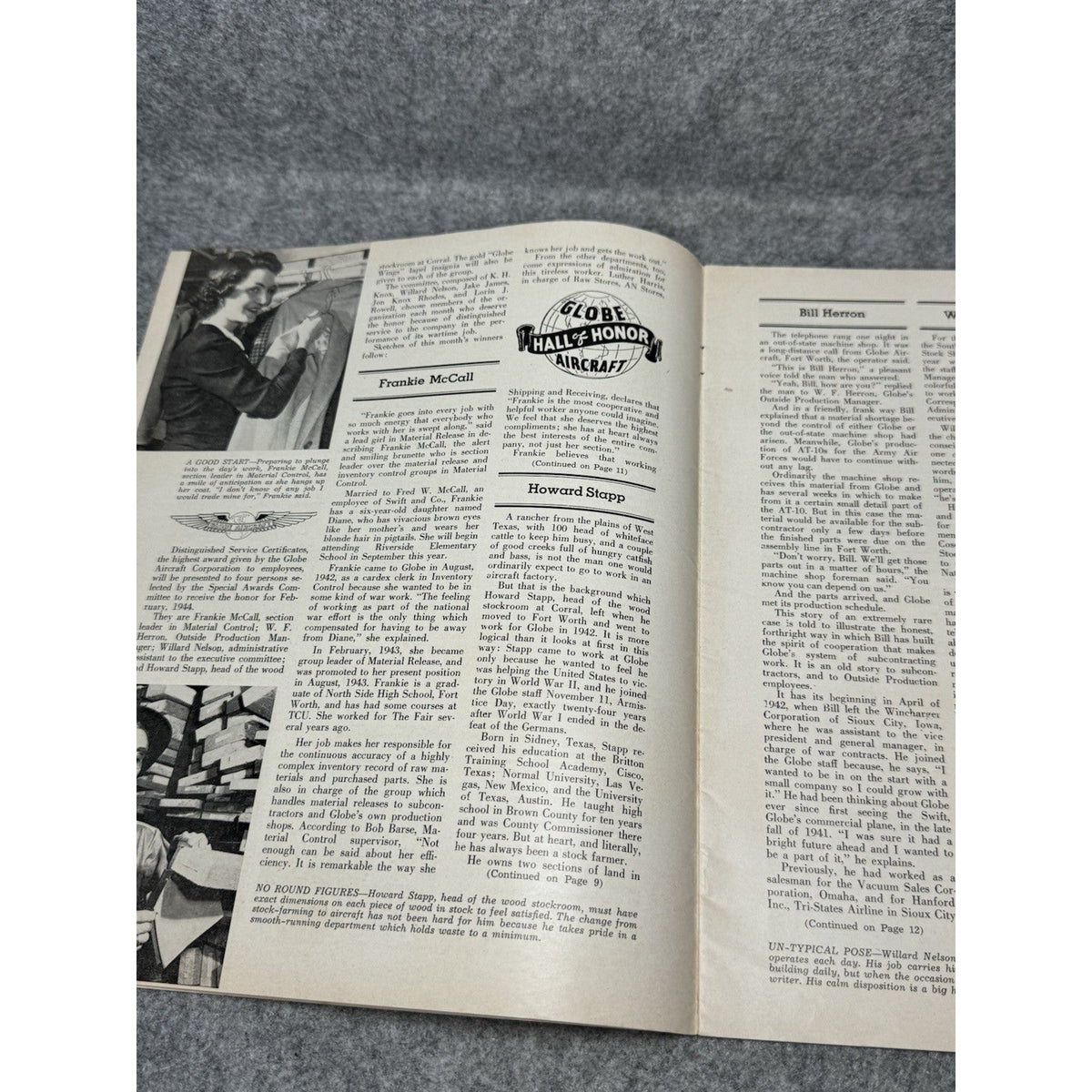 1944 Globe Beam February WWII Aircraft Magazine AT-10 Fort Worth Golden Gloves