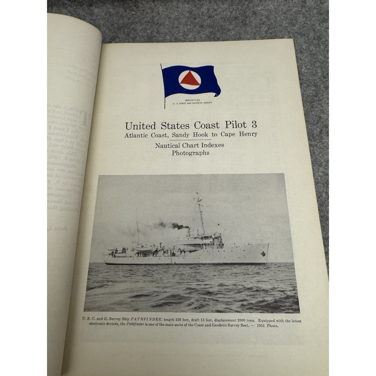 1958 US Coast Pilot 3 Atlantic Coast Sandy Hook to Cape Henry HC