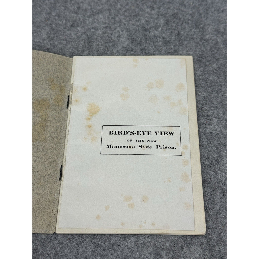 1915 Minnesota State Prison Handbook Stillwater Convict Labor Foldout Maps