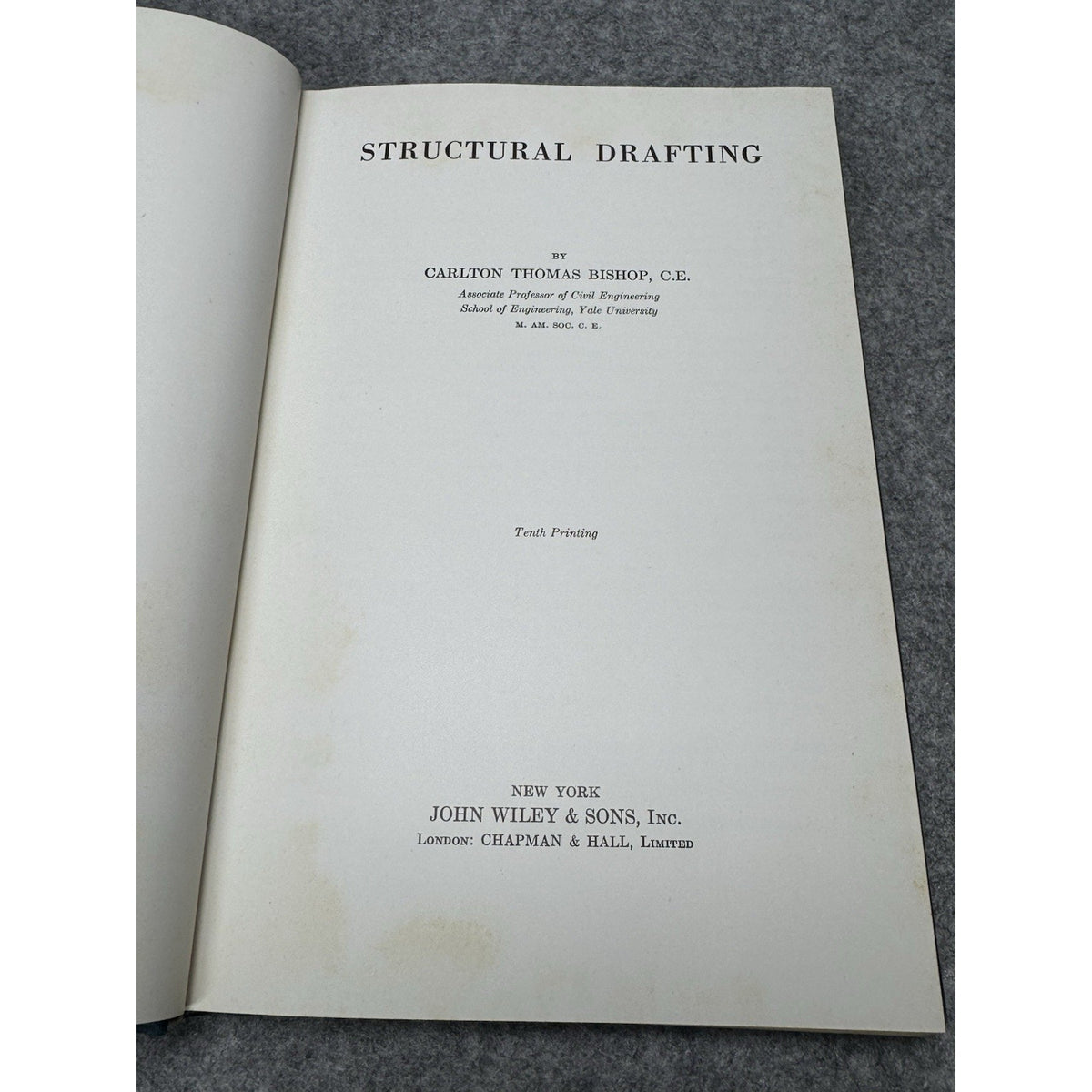 1956 Structural Drafting Carlton Bishop Civil Engineering Steel Hardcover