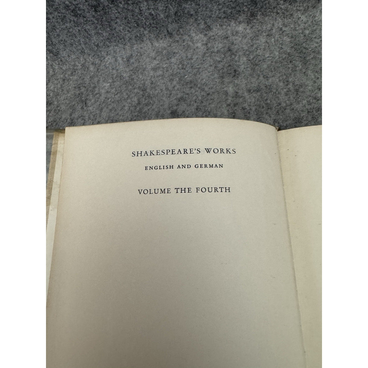 Shakespeare Works English & German Vol 4 & 5 HC Antique Bilingual Set