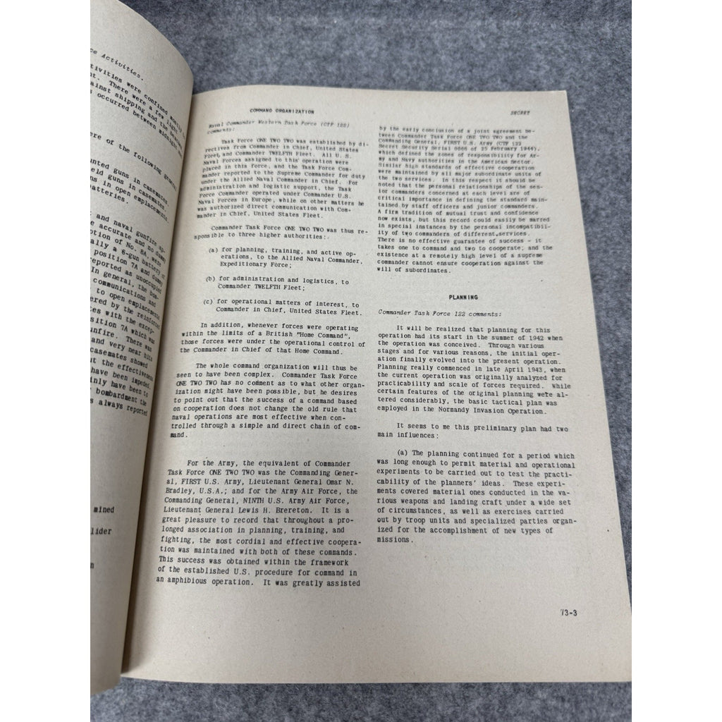 WWII Secret D-Day Intelligence Bulletin No 19 Operation Overlord US Fleet