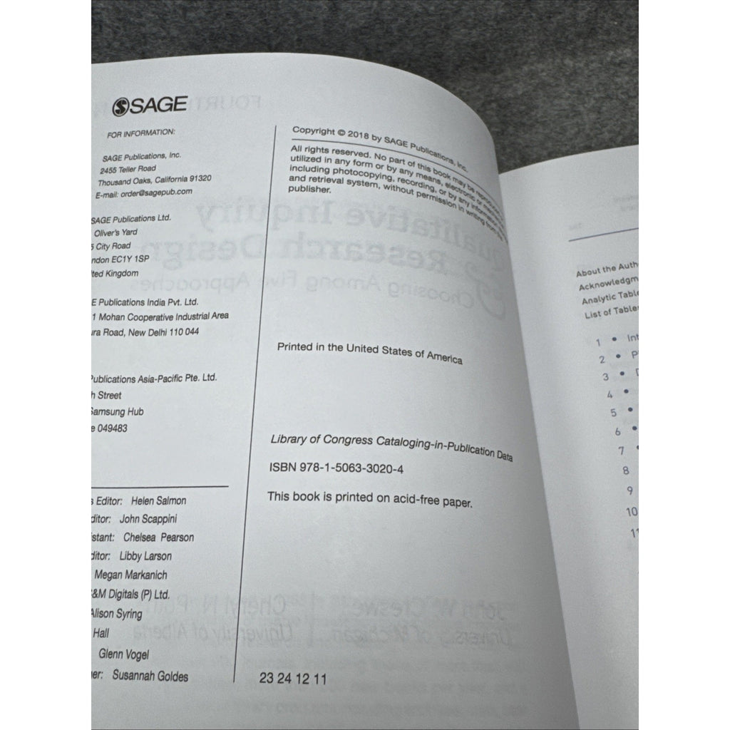 Qualitative Inquiry and Research Design : Choosing among Five Approaches by John