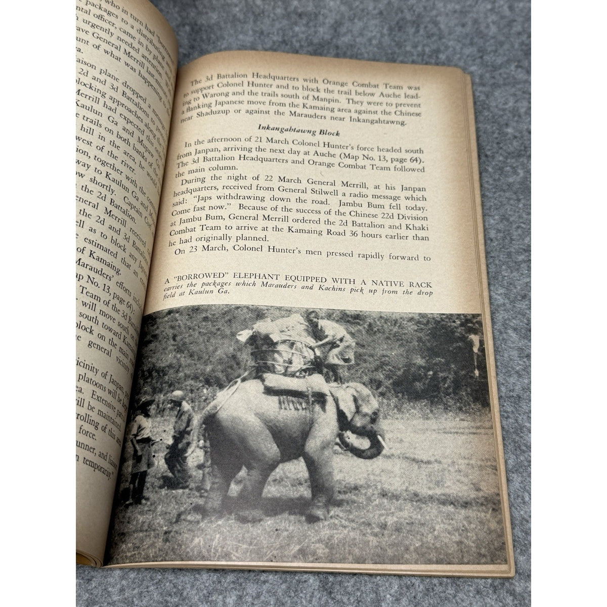 1945 Merrill’s Marauders WWII Burma War Department First Edition Maps Softcover