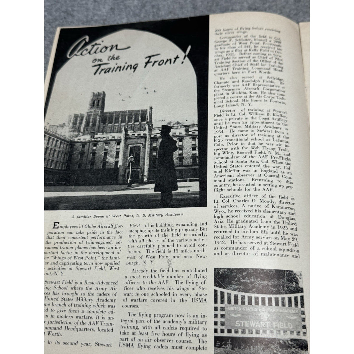 1944 Globe Beam March WWII Aircraft Magazine West Point Stewart Field AT-10