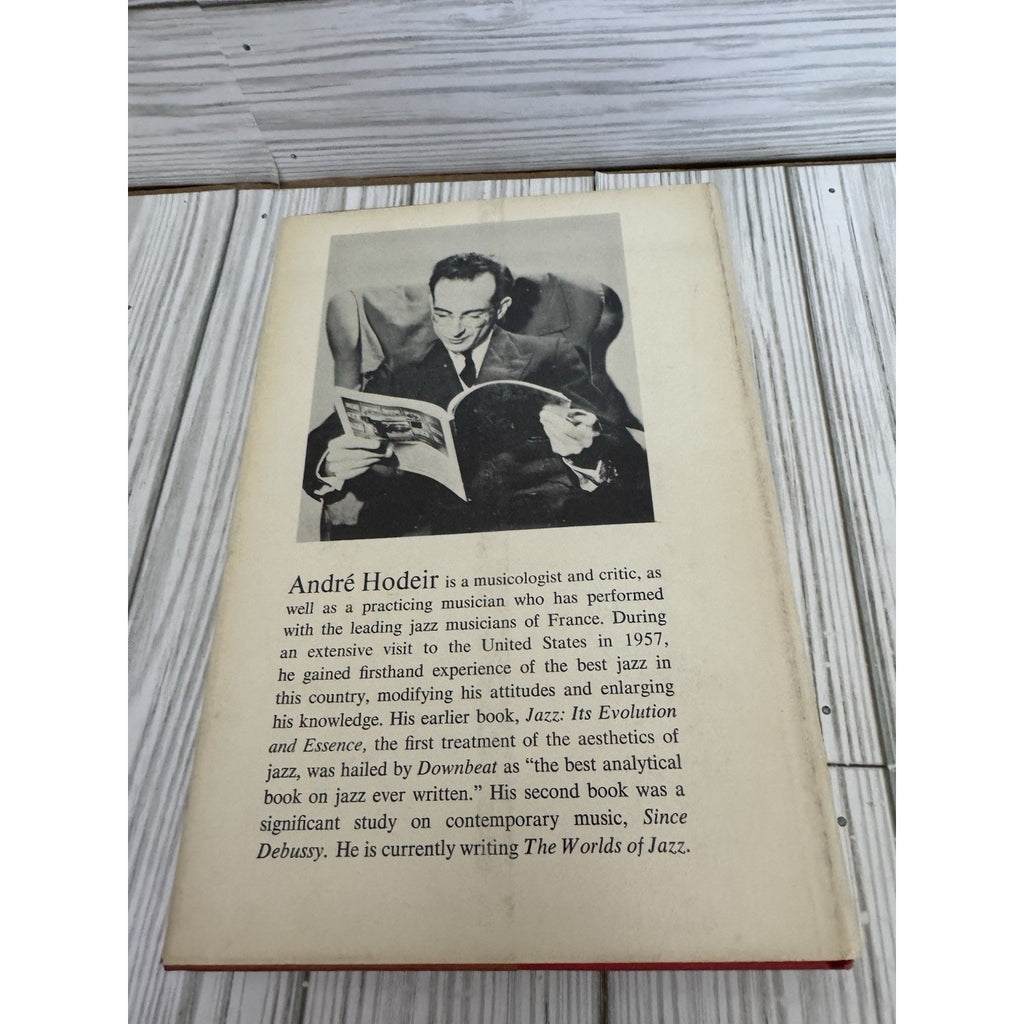 Toward Jazz Andre Hodeir 1962 1st Printing HC DJ Grove Press Jazz Criticism