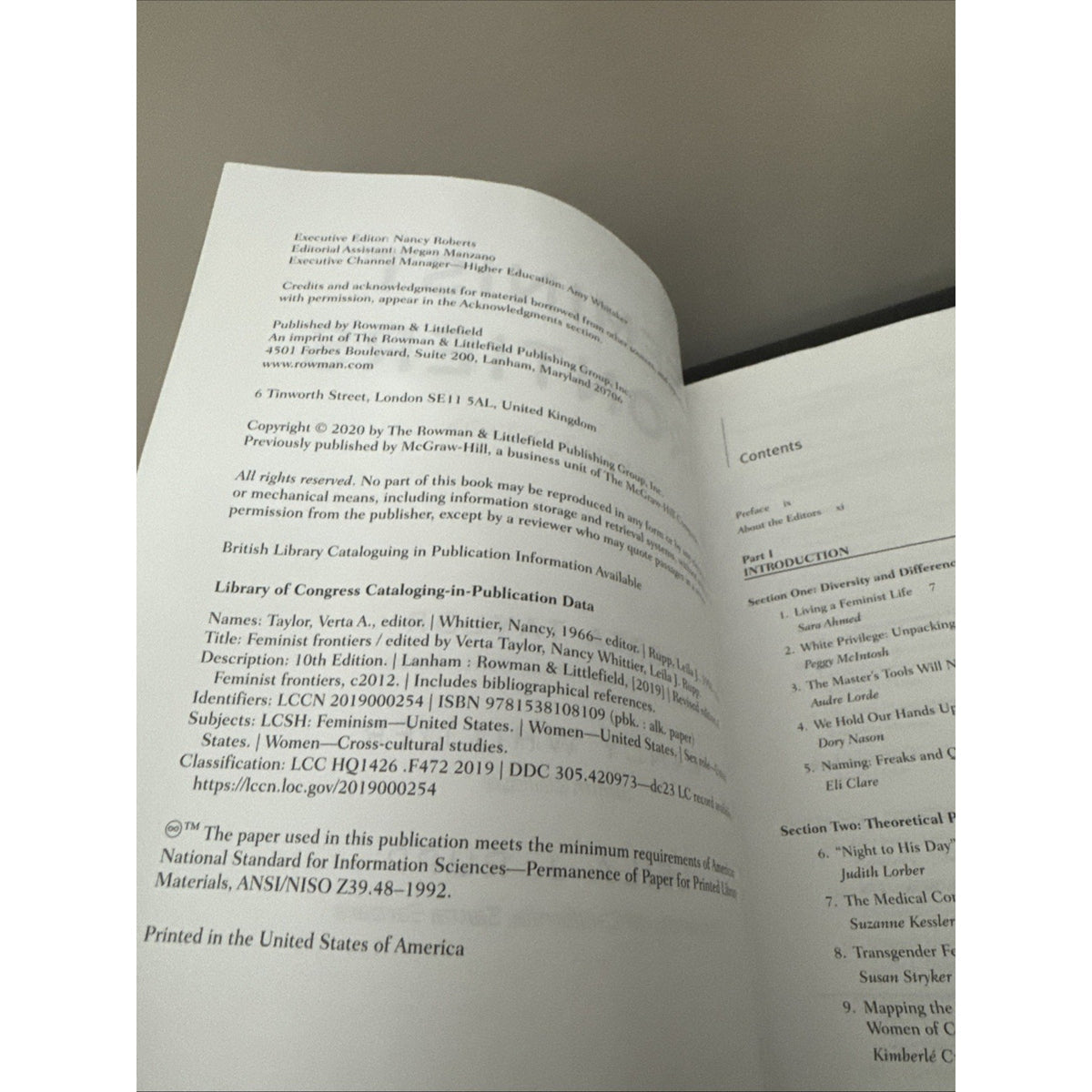 Feminist Frontiers (10th Edition) – Taylor, Whittier & Rupp Good Cond.