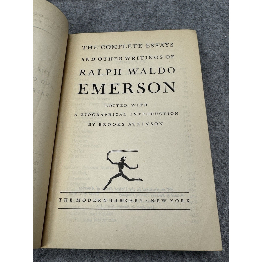 1940 Complete Essays & Writings Ralph Waldo Emerson Modern Library Hardcover