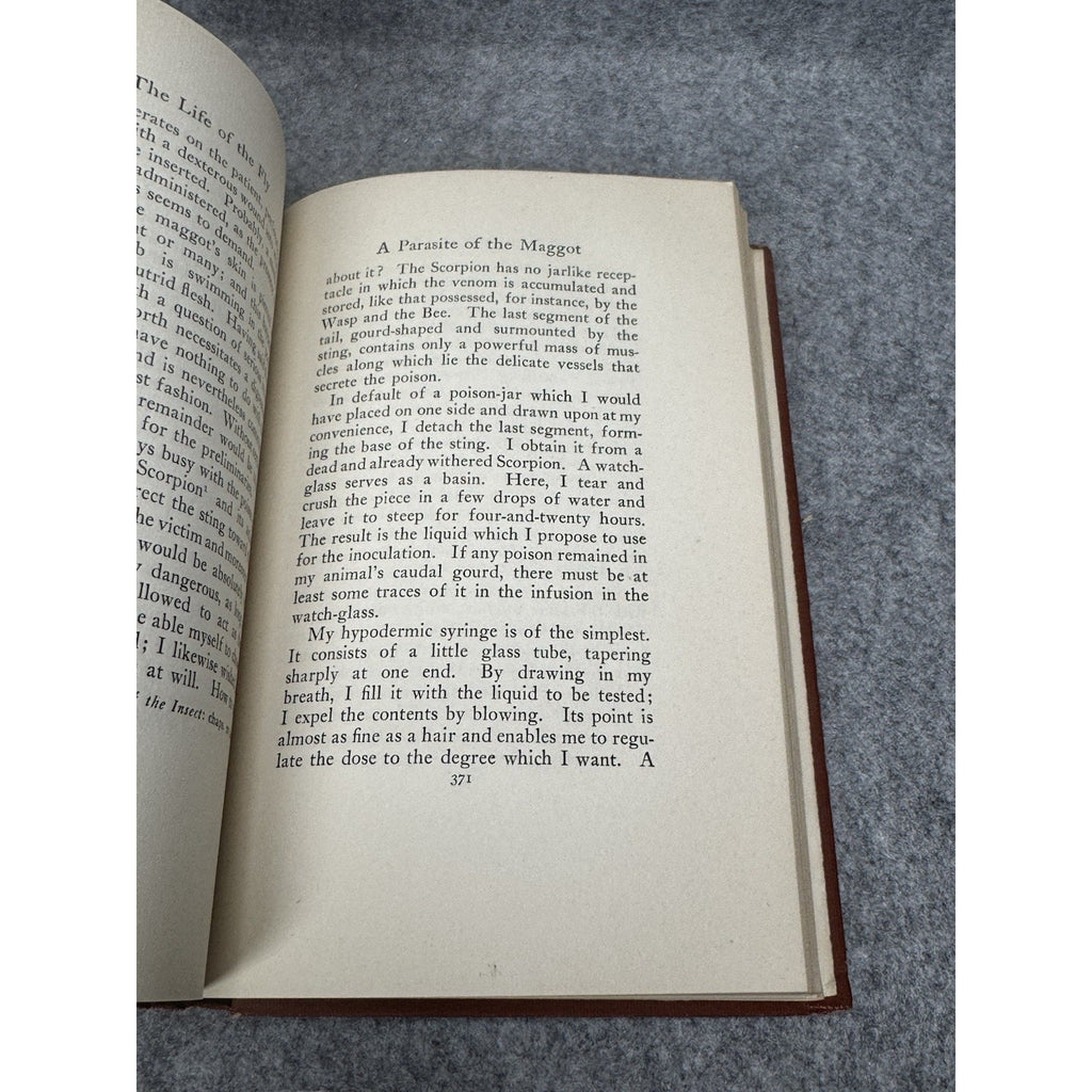 1913 Life of the Fly J Henri Fabre First American Edition Hardcover Gilt Top