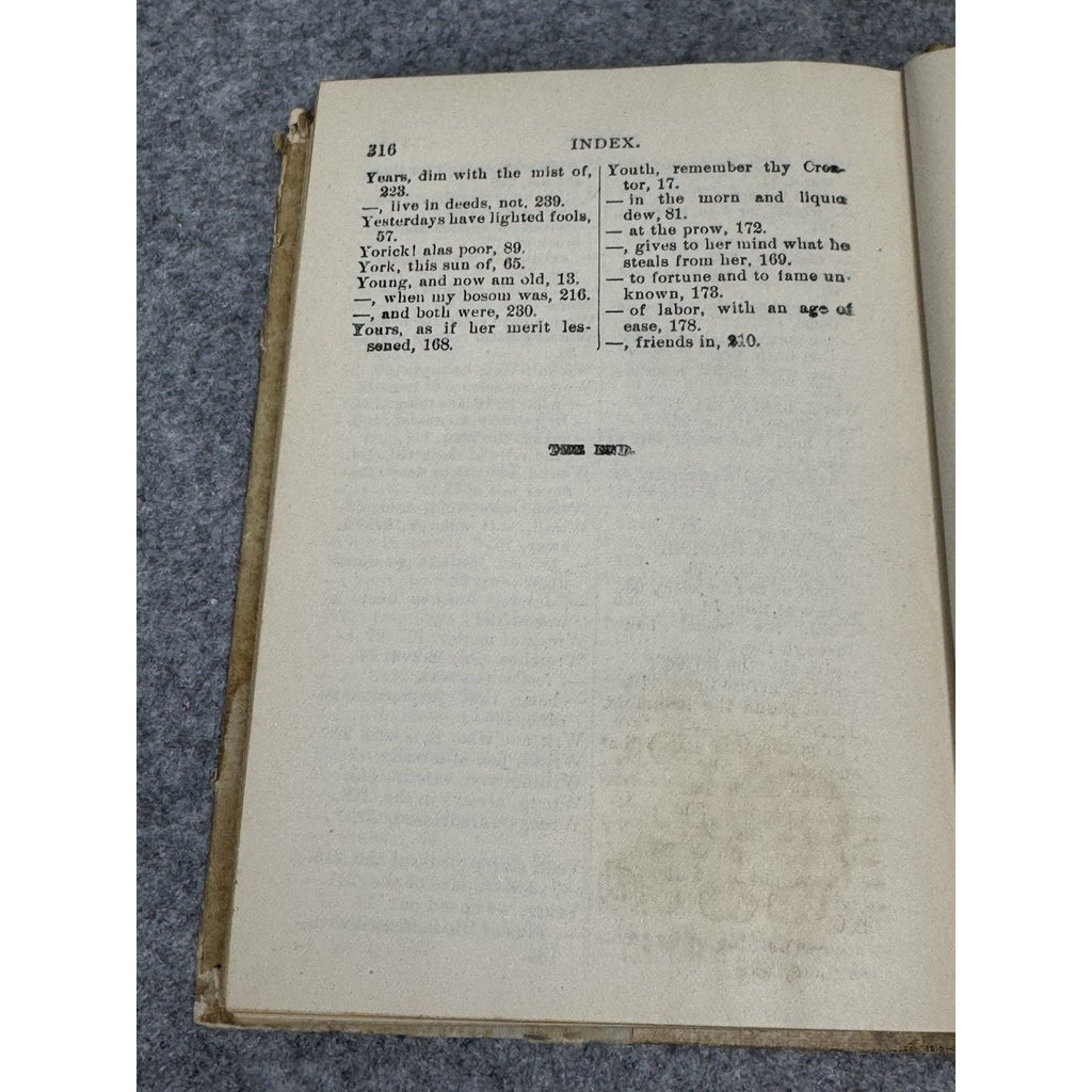 Familiar Quotations John Bartlett Antique Floral Hardcover Hurst Yellow Roses
