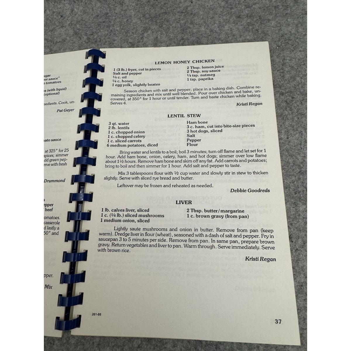 Favorite Recipes From The Howell Woman’s Club 1988 Spiral Community Cookbook