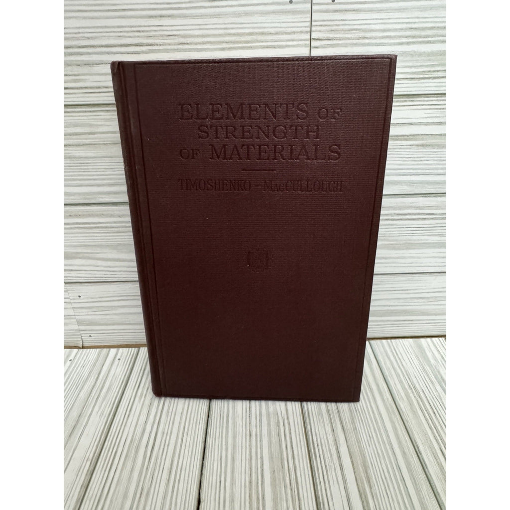 Elements of Strength of Materials Timoshenko 1935 3rd Printing Van Nostrand
