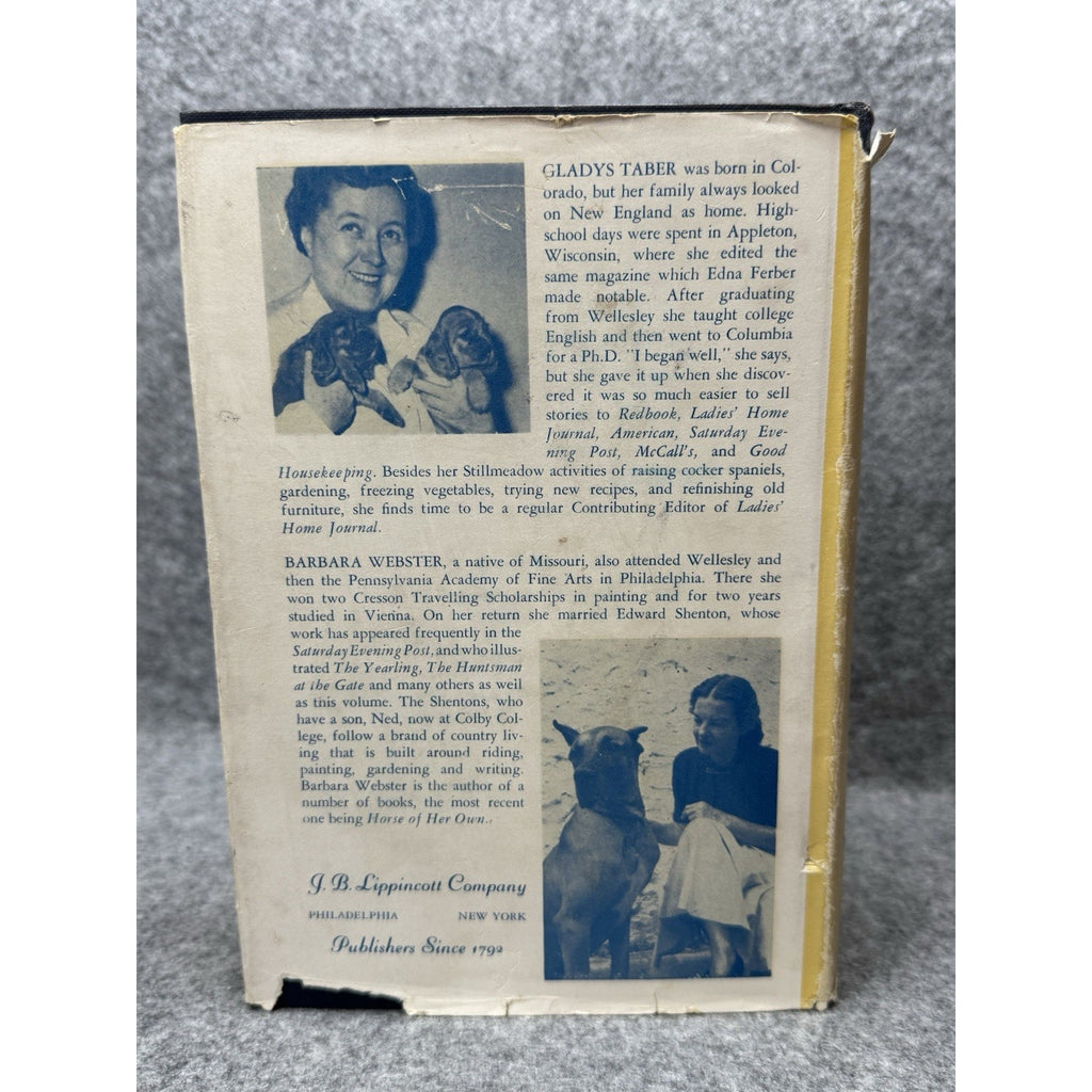 1953 Stillmeadow and Sugarbridge Gladys Taber 1st Edition HC Dust Jacket