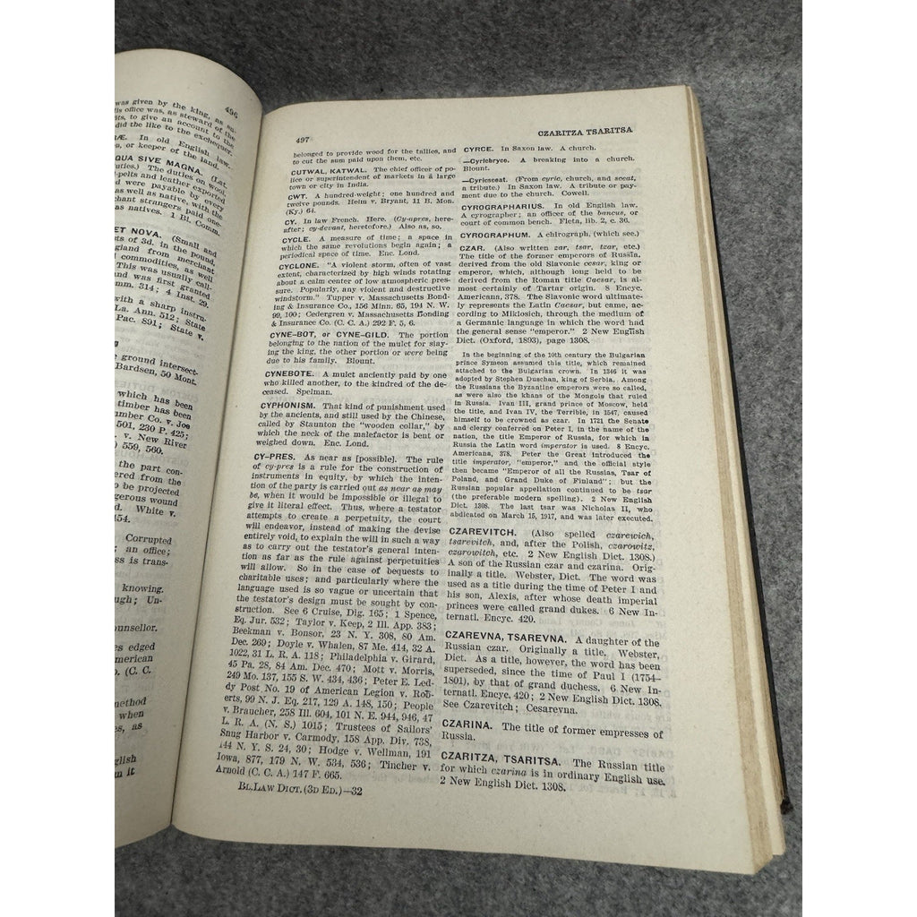 1933 Black’s Law Dictionary Third Edition Henry Campbell Black HC