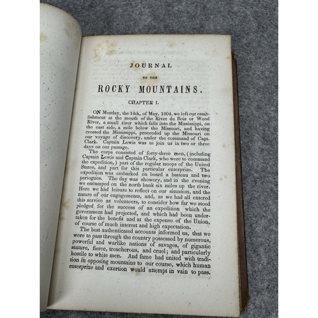 Scarce 1847 Lewis & Clark Journal Patrick Gass Original Leather Illustrated