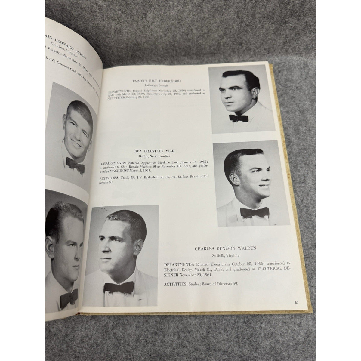 1961 The Binnacle Apprentice School Newport News VA Yearbook Shipbuilding