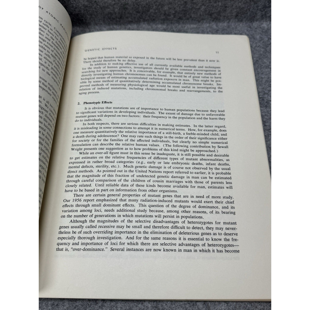 1960 Biological Effects Atomic Radiation Nuclear Fallout Genetics NAS Report