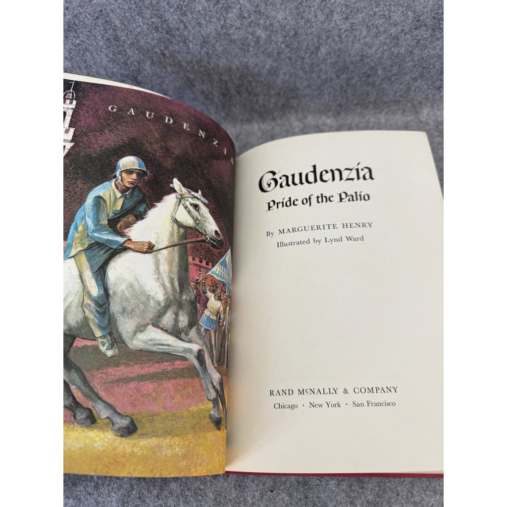 Gaudenzia Pride of the Palio 1960 HC Marguerite Henry Rand McNally