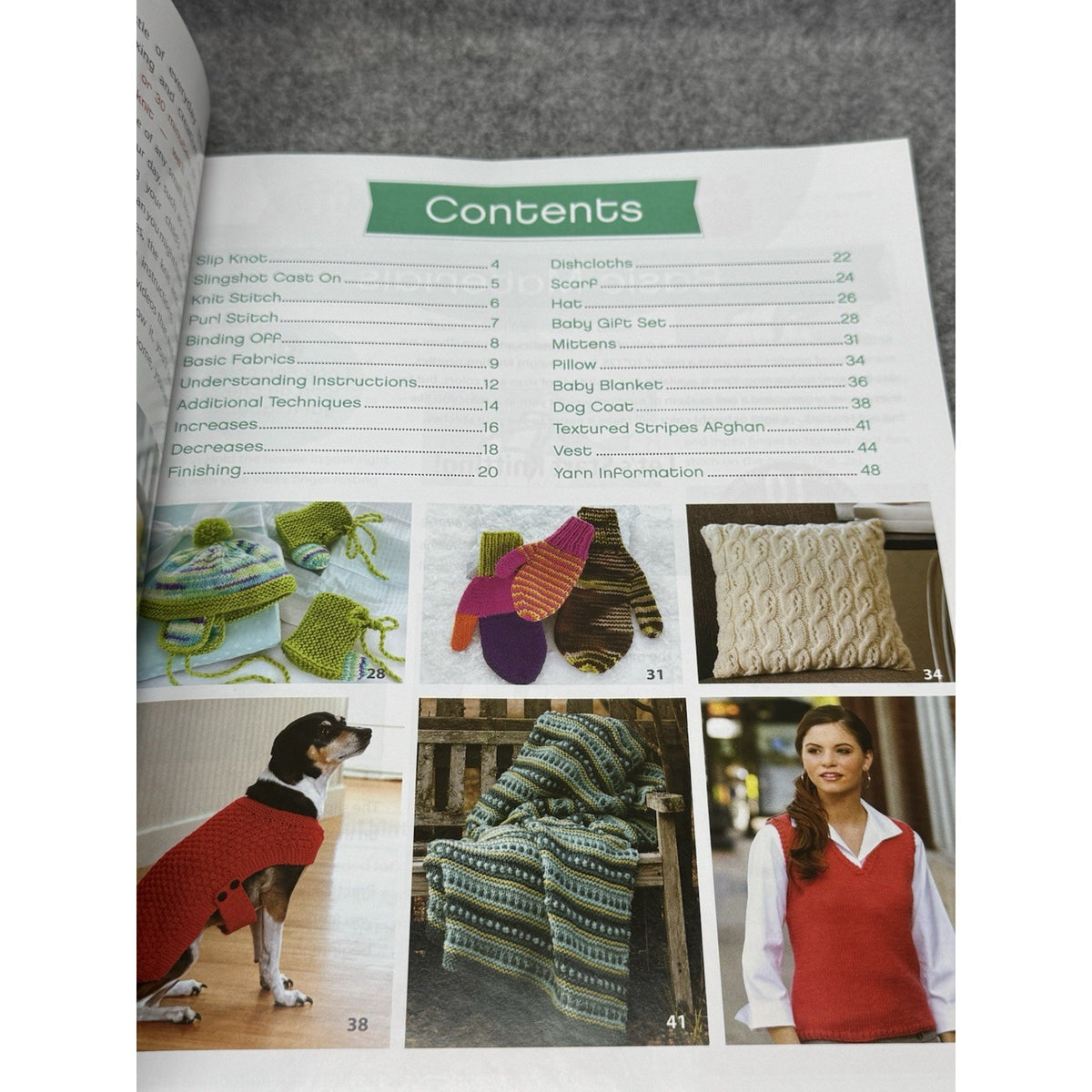 10-20-30 Minutes to Learn to Knit 2014 Leisure Arts Updated Edition Patterns