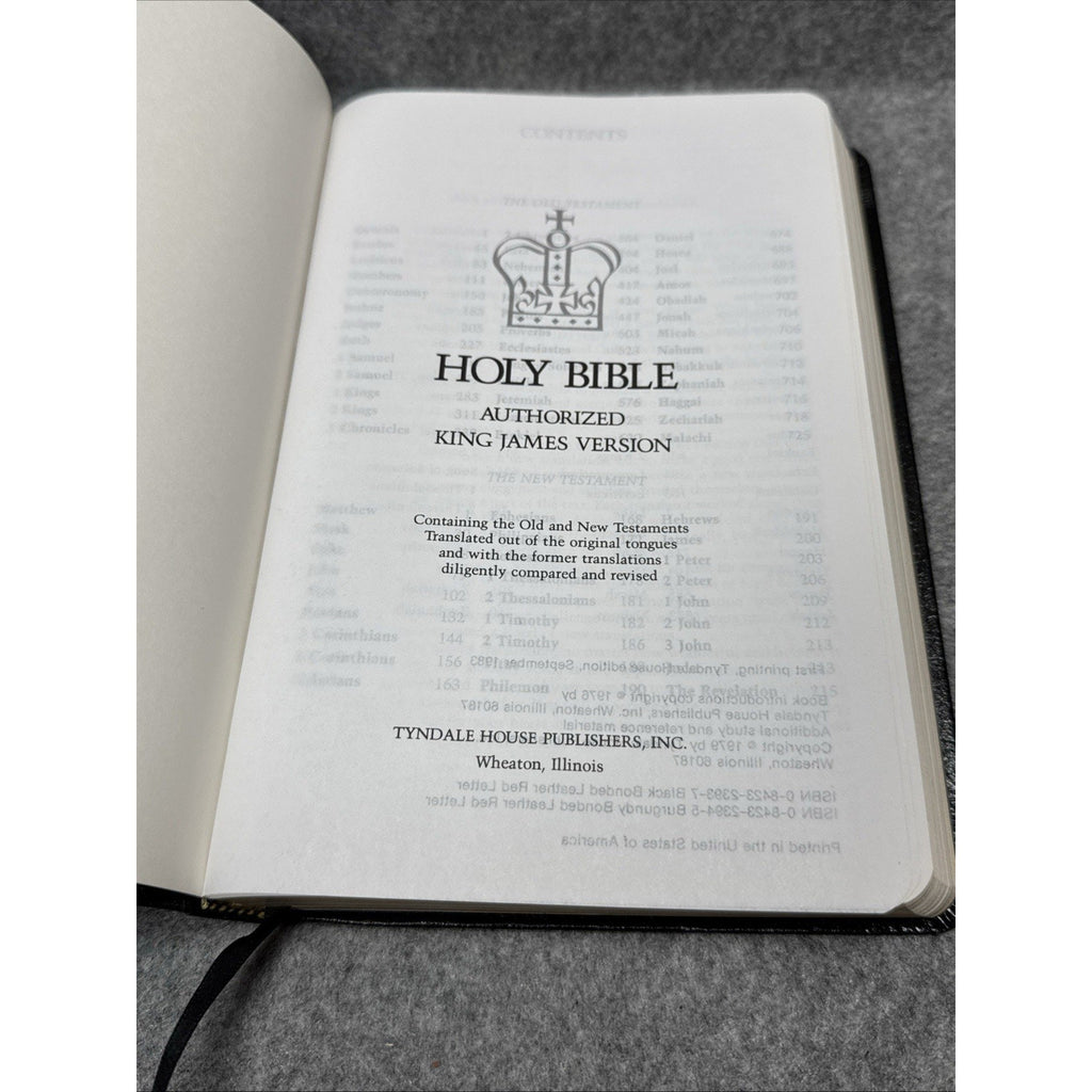 Holy Bible KJV 1983 Executive Heritage Ed Red Letter Leather Tyndale 5.5x8.5
