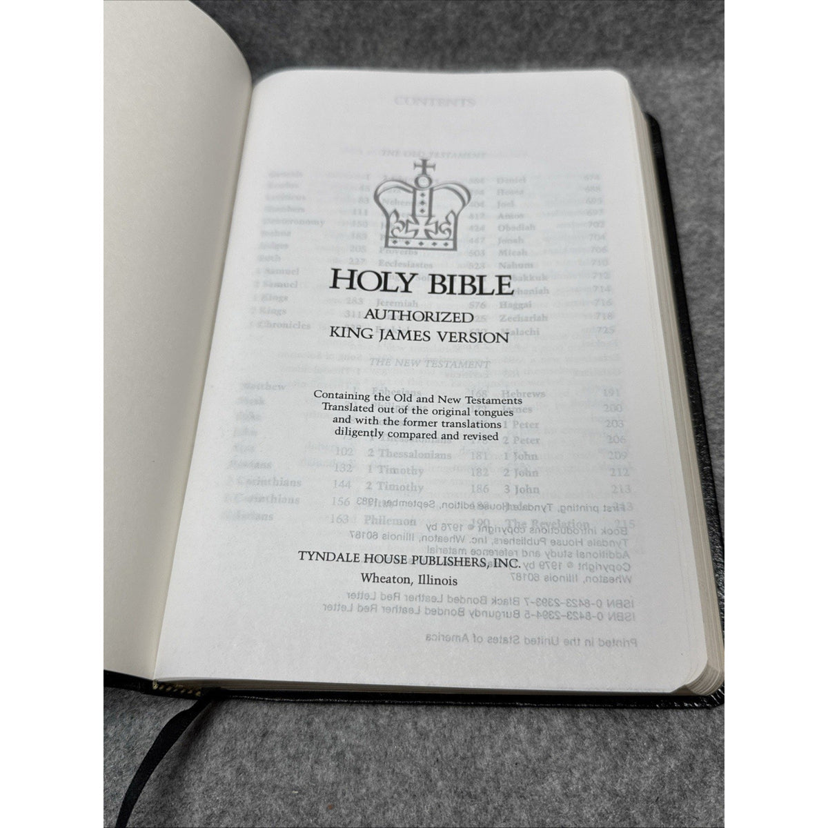 Holy Bible KJV 1983 Executive Heritage Ed Red Letter Leather Tyndale 5.5x8.5