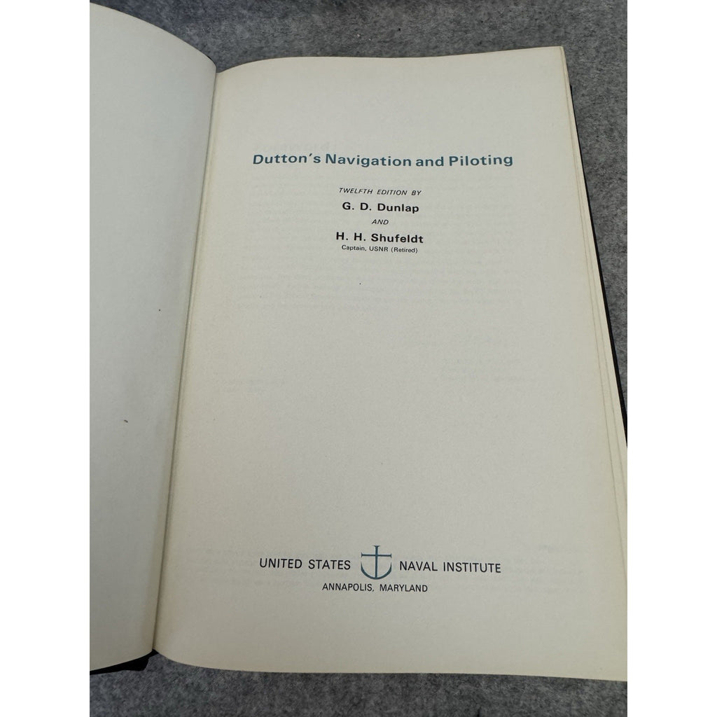 Dutton’s Navigation & Piloting 12th Ed HC 1969 US Naval Institute Dunlap