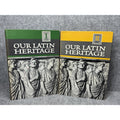 Our Latin Heritage Books I II Harbrace 1966 Hines Welch Bacon 2 HC Set