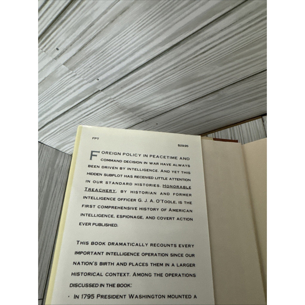 Honorable Treachery: G. J. A. O'Toole. Atlantic Monthly Press. 1st Ed. 1991