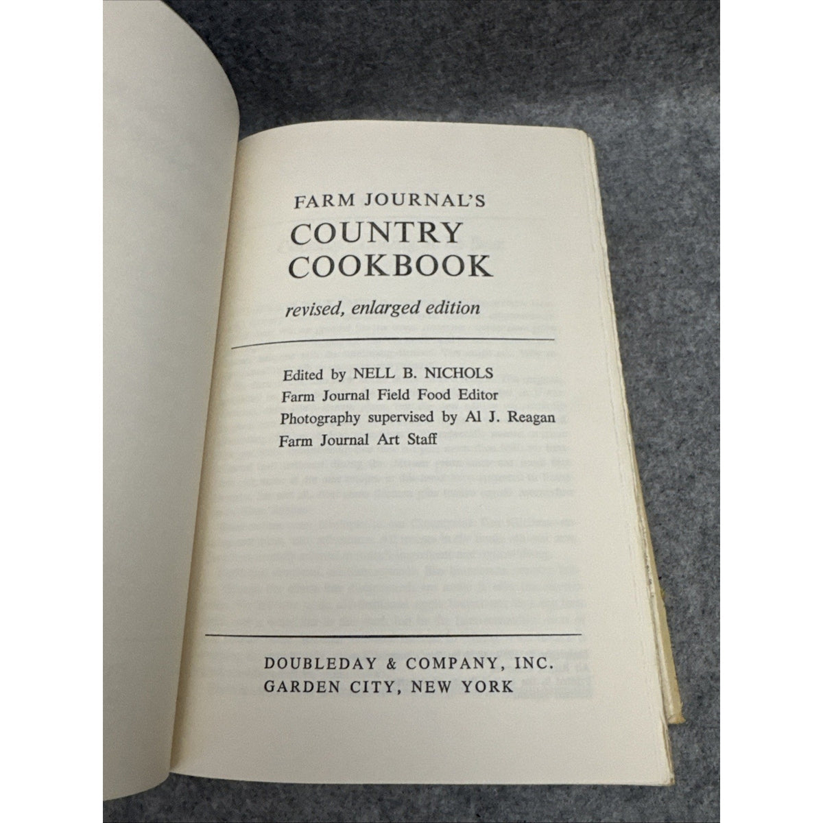 Farm Journals Country Cookbook 1972 Revised Enlarged Edition Vintage Recipe Book