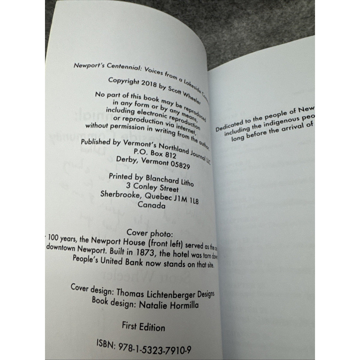 Newport's Centennial: Voices from a Lakeside Community by Scott Wheeler...